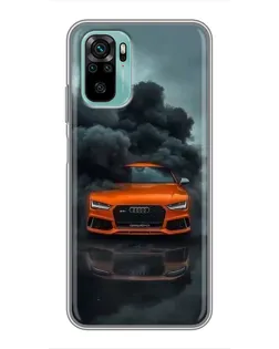 Чохол для Xiaomi Redmi Note 10 з картинкою «Audi у хмарах диму»