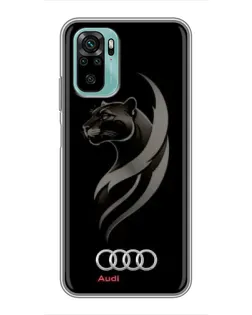 Чохол для Xiaomi Redmi Note 10 з картинкою «Графіка — пантера та Audi»