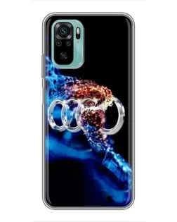 Чохол для Xiaomi Redmi Note 10 з картинкою «Енергія лого Audi»