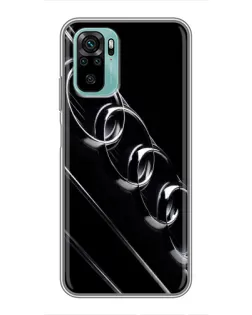 Чохол для Xiaomi Redmi Note 10 з картинкою «Audi — абстрактні кільця»