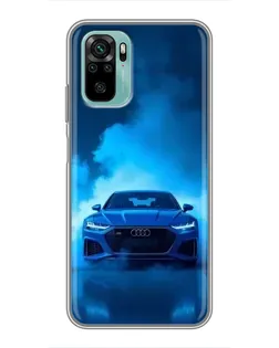 Чохол для Xiaomi Redmi Note 10 з картинкою «Audi — блакитна енергія»