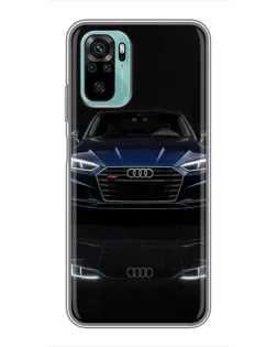 Чохол для Xiaomi Redmi Note 10 з картинкою «Audi — нічне відображення»