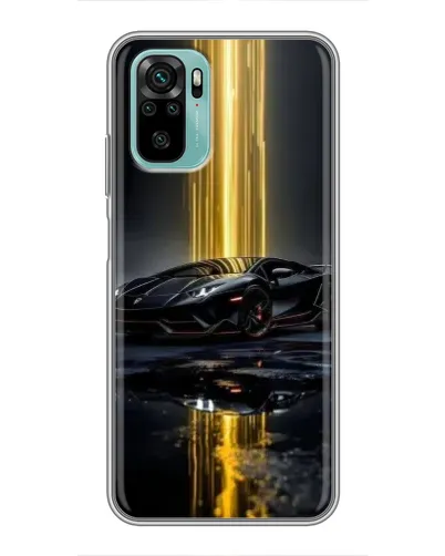 Чохол для Xiaomi Redmi Note 10 з картинкою «Нічний Lamborghini драйв»