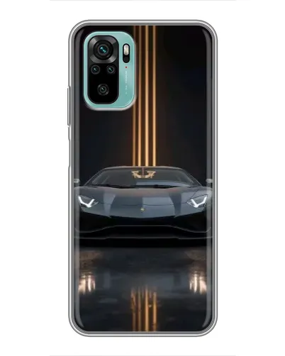 Чохол для Xiaomi Redmi Note 10 з картинкою «Lamborghini золоті лінії»