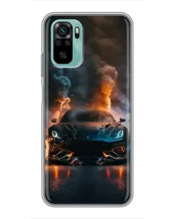 Чохол для Xiaomi Redmi Note 10 з картинкою «Lamborghini димна естетика»