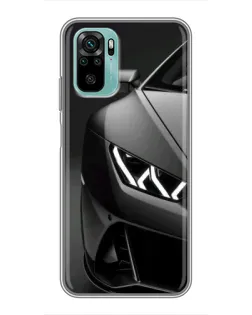 Чохол для Xiaomi Redmi Note 10 з картинкою «Lamborghini фари деталізація»