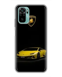 Чохол для Xiaomi Redmi Note 10 з картинкою «Lamborghini жовтий акцент»