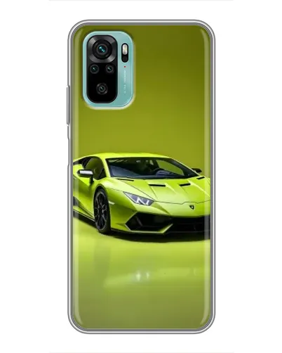 Чохол для Xiaomi Redmi Note 10 з картинкою «Салатовий Lamborghini Huracan»
