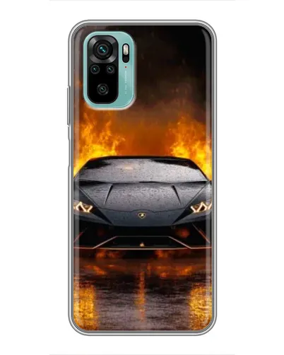 Чохол для Xiaomi Redmi Note 10 з картинкою «Lamborghini у вогні»