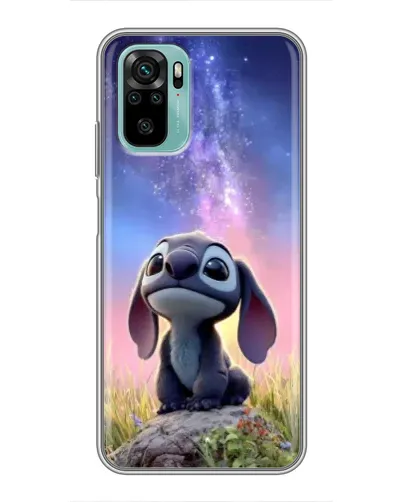 Чехол для Xiaomi Redmi Note 10 с картинкой «Стич на рассвете»