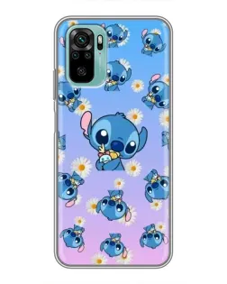 Чехол для Xiaomi Redmi Note 10 с картинкой «Паттерн со Стичем»