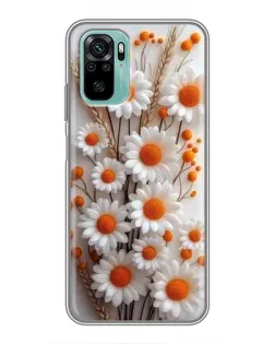 Чохол для Xiaomi Redmi Note 10 з картинкою «Білі сухоцвіти»