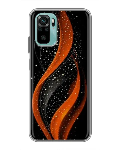 Чехол для Xiaomi Redmi Note 10 с картинкой «Огненная звездная волна»