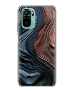 Чехол для Xiaomi Redmi Note 10 с картинкой «Цветные волны каньона»