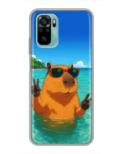 Чохол для Xiaomi Redmi Note 10 з картинкою «Морська капібара»