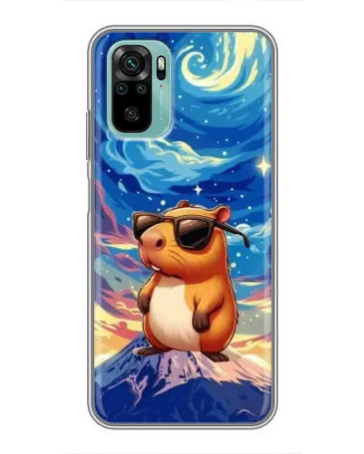 Чехол для Xiaomi Redmi Note 10 с картинкой «Капибара Ван Гога»
