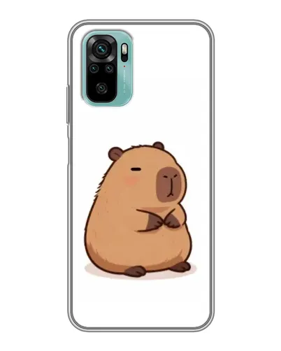 Чехол для Xiaomi Redmi Note 10 с картинкой «Толстенькая капибара»