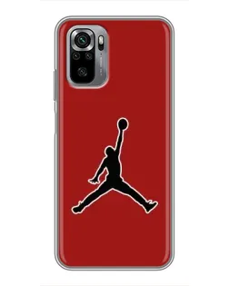 Чехол для Xiaomi Redmi Note 10S с картинкой «Jordan Red Back»