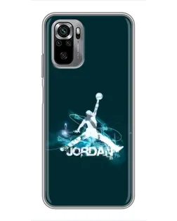 Чехол для Xiaomi Redmi Note 10S с картинкой «Jordan Blue Fire»