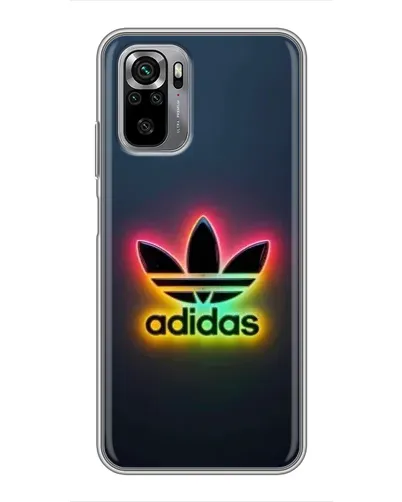 Чехол для Xiaomi Redmi Note 10S с картинкой «Неоновый Adidas»