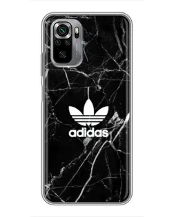 Чехол для Xiaomi Redmi Note 10S с картинкой «Белый мрамор Adidas»
