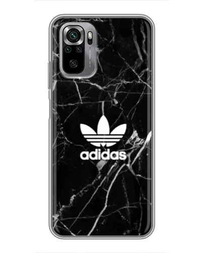Чехол для Xiaomi Redmi Note 10S с картинкой «Белый мрамор Adidas»