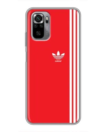 Чехол для Xiaomi Redmi Note 10S с картинкой «Красный минимализм Adidas»