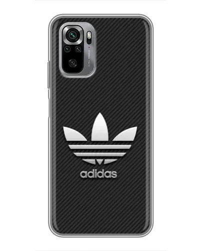 Чехол для Xiaomi Redmi Note 10S с картинкой «Adidas Карбоновая текстура»