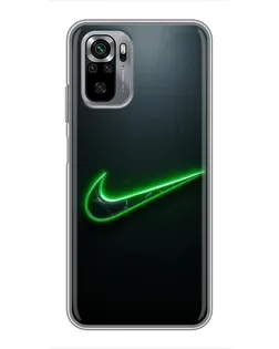 Чехол для Xiaomi Redmi Note 10S с картинкой «Неоновый контур Nike» Чехол для Xiaomi Redmi Note 10S с картинкой «Неоновый контур Nike»
