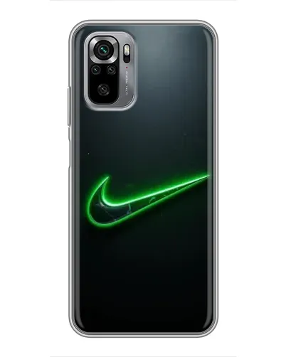Чехол для Xiaomi Redmi Note 10S с картинкой «Неоновый контур Nike»