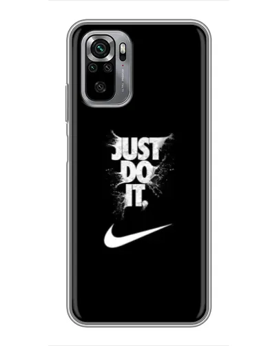 Чехол для Xiaomi Redmi Note 10S с картинкой «Текстовый принт Nike»