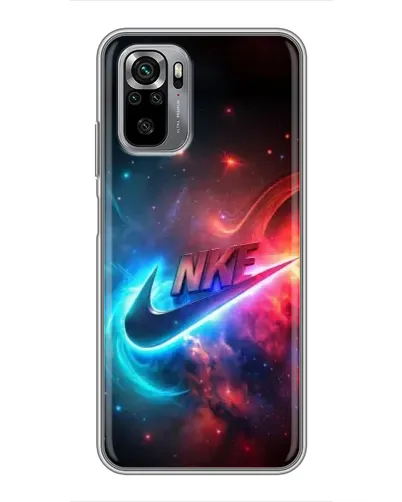 Чехол для Xiaomi Redmi Note 10S с картинкой «Огненный логотип Nike»
