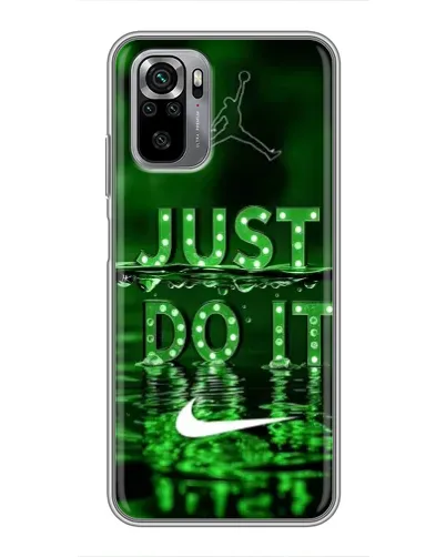 Чехол для Xiaomi Redmi Note 10S с картинкой «Зеленый неоновый Nike»