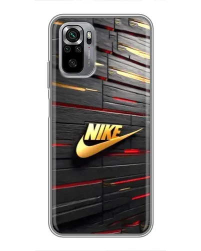Чехол для Xiaomi Redmi Note 10S с картинкой «Золотой Nike на металле»