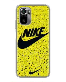 Чехол для Xiaomi Redmi Note 10S с картинкой «Желтый текстурный Nike»