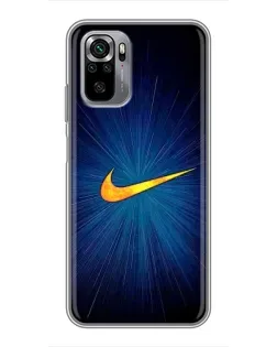 Чехол для Xiaomi Redmi Note 10S с картинкой «Синий пульс Nike»
