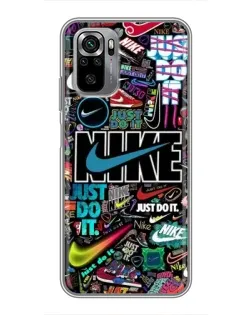 Чехол для Xiaomi Redmi Note 10S с картинкой «Яркий коллаж Nike»