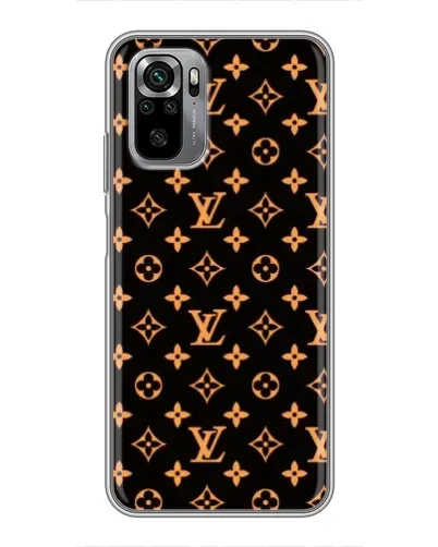 Чехол для Xiaomi Redmi Note 10S с картинкой «Золотая монограмма LV»
