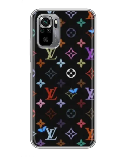 Чехол для Xiaomi Redmi Note 10S с картинкой «Цветная монограмма LV»