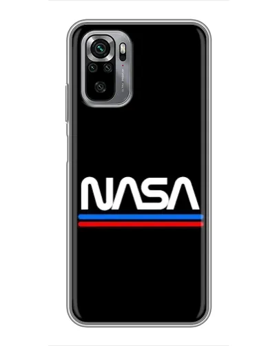 Чехол для Xiaomi Redmi Note 10S с картинкой «NASA — классика Red Blue» Чехол для Xiaomi Redmi Note 10S с картинкой «NASA — классика Red Blue»