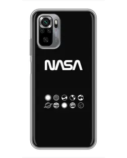 Чехол для Xiaomi Redmi Note 10S с картинкой «NASA — технический принт»