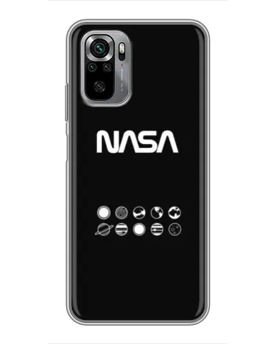 Чехол для Xiaomi Redmi Note 10S с картинкой «NASA — технический принт» Чехол для Xiaomi Redmi Note 10S с картинкой «NASA — технический принт»
