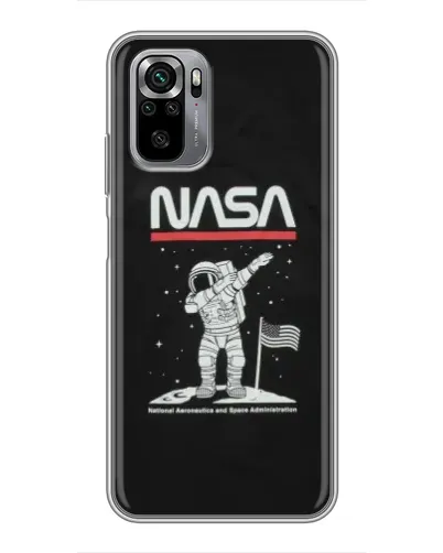 Чехол для Xiaomi Redmi Note 10S с картинкой «NASA — шагаем по Луне» Чехол для Xiaomi Redmi Note 10S с картинкой «NASA — шагаем по Луне»
