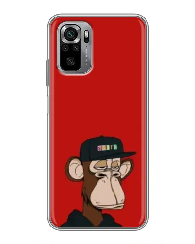 Чехол для Xiaomi Redmi Note 10S с картинкой «Bored Ape — красный фон» Чехол для Xiaomi Redmi Note 10S с картинкой «Bored Ape — красный фон»