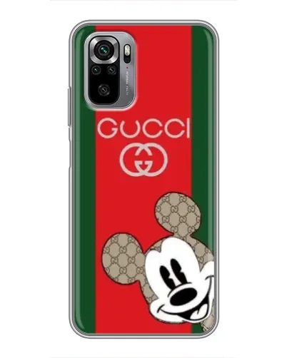 Чехол для Xiaomi Redmi Note 10S с картинкой «Gucci — полосы и Микки» Чехол для Xiaomi Redmi Note 10S с картинкой «Gucci — полосы и Микки»