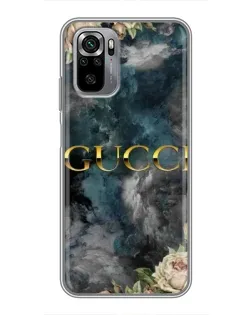 Чехол для Xiaomi Redmi Note 10S с картинкой «Абстрактные цветы Gucci»
