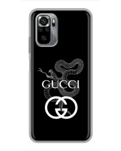 Чехол для Xiaomi Redmi Note 10S с картинкой «Gucci — серебряная змея» Чехол для Xiaomi Redmi Note 10S с картинкой «Gucci — серебряная змея»