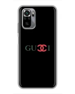 Чехол для Xiaomi Redmi Note 10S с картинкой «Gucci — красный градиент»