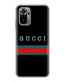 Чехол для Xiaomi Redmi Note 10S с картинкой «Gucci — красный пояс»