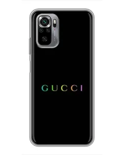 Чехол для Xiaomi Redmi Note 10S с картинкой «Gucci — неоновый минимализм»